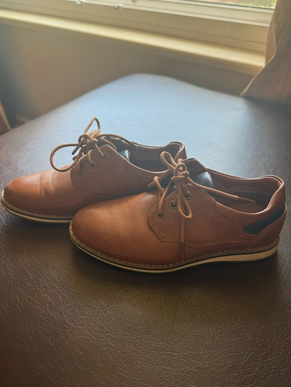 Bruno Marc Boy's Brown Dress Casual Formal Shoes Great condition Size 1 Y